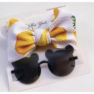 Baby Sunglasses and Bow Set Headband Bow Toddler New